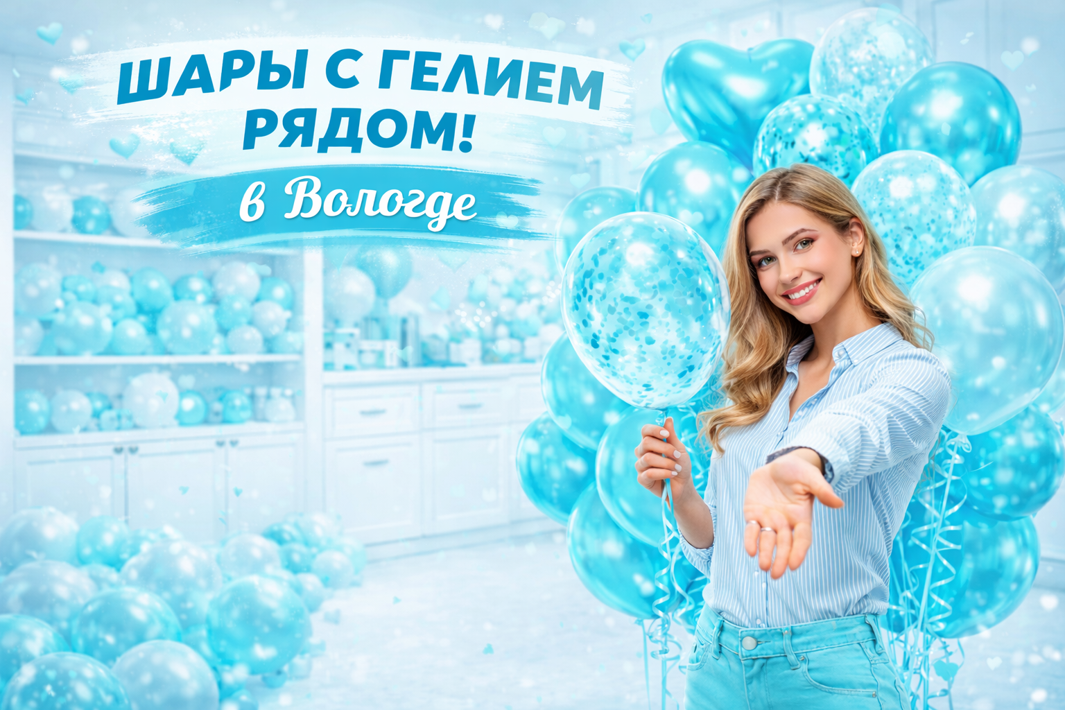 Где купить гелиевые шары в Вологде: студия на Ленинградской, 150А