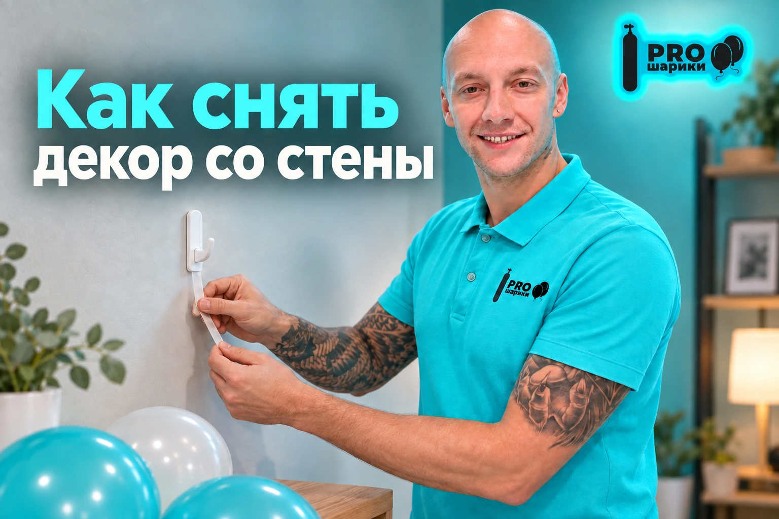 Как снять декор из шаров со стены: порядок разборки и работа с креплениями